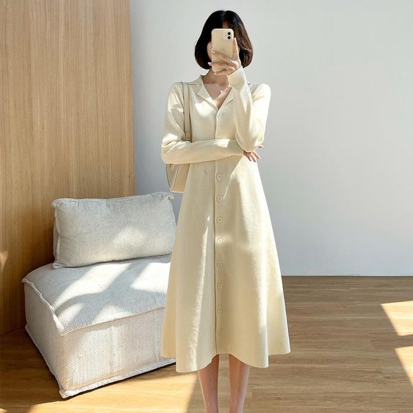 casual dresses real s autumn 2021 long-sleeved sweater jacket women's outer cardigan suit collar knitted a-line dress, Black;gray
casual dresses real s autumn 2021 long-sleeved sweater jacket women's outer cardigan suit collar knitted a-line dress, Black;gray
