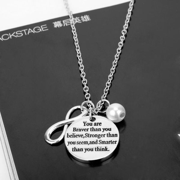 pendant necklaces hanchang jewelry you are braver than believe stronger seem smarter think inspiration gift for teens, Silver
pendant necklaces hanchang jewelry you are braver than believe stronger seem smarter think inspiration gift for teens, Silver