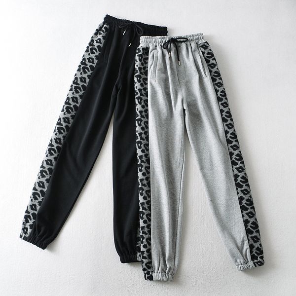 the new hip hop ladies trend side leopard fight loose foot guard leisure high elastic waistband sports pants in pant fashion rcop, Black;white
the new hip hop ladies trend side leopard fight loose foot guard leisure high elastic waistband sports pants in pant fashion rcop, Black;white