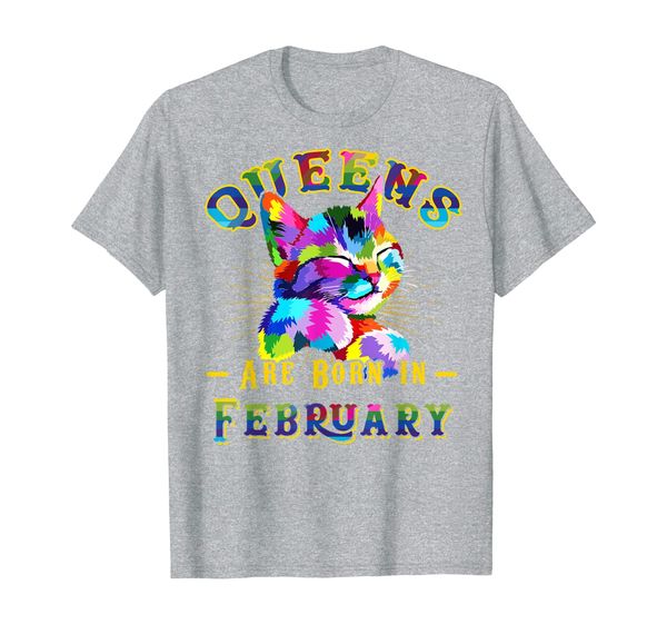 queens are born in february tee women birthday retro gifts t-shirt, White;black
queens are born in february tee women birthday retro gifts t-shirt, White;black