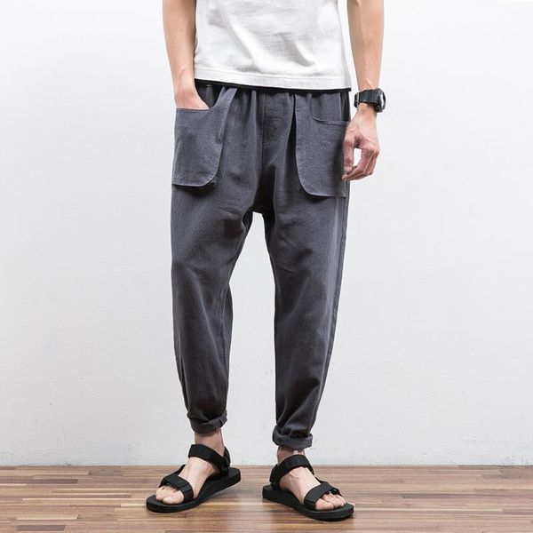 men large size pants shopping casual men's solid color waistband pocket forward runs linen trousers / m-xl, Black
men large size pants shopping casual men's solid color waistband pocket forward runs linen trousers / m-xl, Black