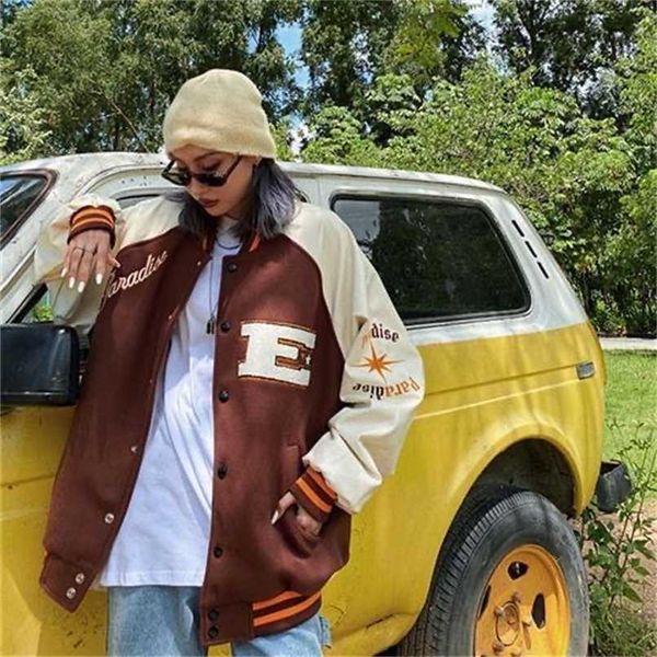 oversized streetwear retro baseball uniform jacket women's harajuku style pu leather contrast stitching men's casual jacket 21110, Black;brown
oversized streetwear retro baseball uniform jacket women's harajuku style pu leather contrast stitching men's casual jacket 21110, Black;brown