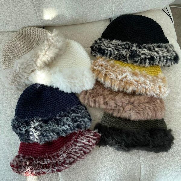 wide brim hats real fur elastic knitted fisherman for women autumn winter beanies female caps my6193, Blue;gray
wide brim hats real fur elastic knitted fisherman for women autumn winter beanies female caps my6193, Blue;gray