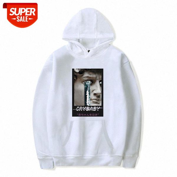 michelangelo david statue print hoodie plus velvet sweatshirt 2 #422w, Black