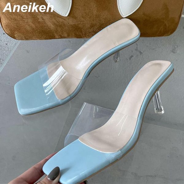 slippers aneikeh 2021 fashion pvc women's shoes summer thin heel peep toe shallow concise outside party elegant white, Black
slippers aneikeh 2021 fashion pvc women's shoes summer thin heel peep toe shallow concise outside party elegant white, Black
