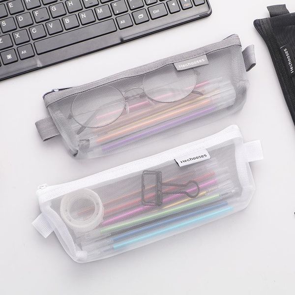 pencil bags student bag exam portable simple transparent mesh stationery zipper file pouch
pencil bags student bag exam portable simple transparent mesh stationery zipper file pouch