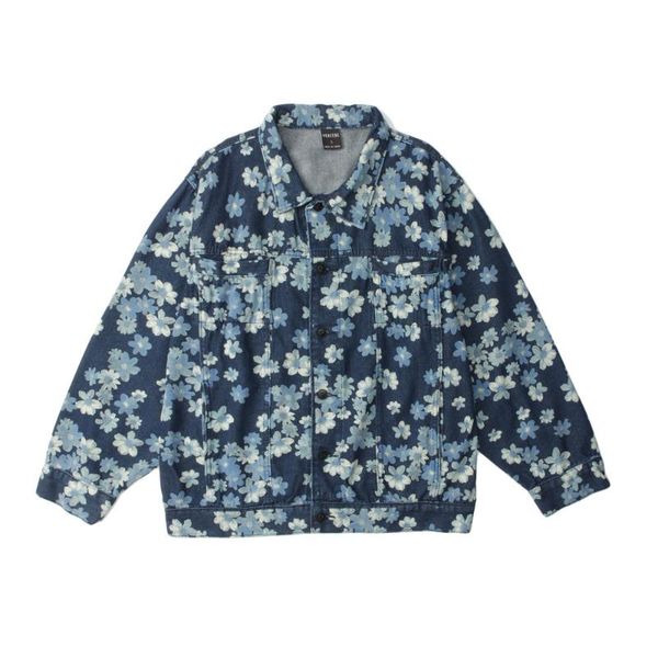 men's jackets floral print denim jacket men women streetwear fashion hip hop vintage loose casual jeans coat outerwear man, Black;brown
men's jackets floral print denim jacket men women streetwear fashion hip hop vintage loose casual jeans coat outerwear man, Black;brown