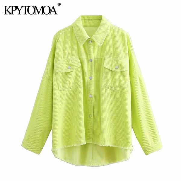 women's blouses & shirts kpytomoa women 2021 fashion oversized frayed trim corduroy vintage long sleeve pockets loose female chic, White
women's blouses & shirts kpytomoa women 2021 fashion oversized frayed trim corduroy vintage long sleeve pockets loose female chic, White
