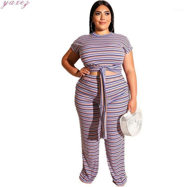two piece dress rainbow striped 2 outfits for women short sleeve crop and wide leg pants suits summer pcs matching set tracksuit, White
two piece dress rainbow striped 2 outfits for women short sleeve crop and wide leg pants suits summer pcs matching set tracksuit, White