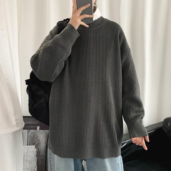 men's sweaters autumn winter solid color o-neck sweater men korean fashion loose casual harajuku streetwear striped pullover, White;black
men's sweaters autumn winter solid color o-neck sweater men korean fashion loose casual harajuku streetwear striped pullover, White;black