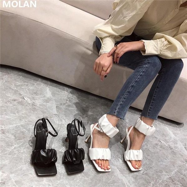 sandals size 35-41 molan brand designer 2021 spring fashion black white pleated leather high heels woamn socofy shoes pumps
sandals size 35-41 molan brand designer 2021 spring fashion black white pleated leather high heels woamn socofy shoes pumps