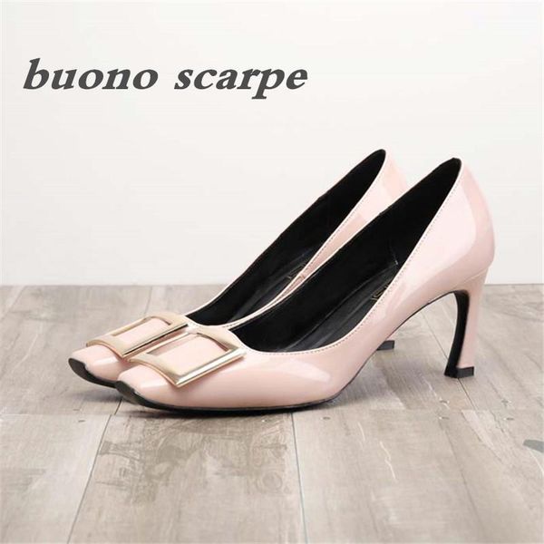dress shoes fashion metal square button toe shallow stiletto heels professional women's single, Black
dress shoes fashion metal square button toe shallow stiletto heels professional women's single, Black