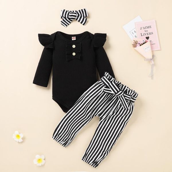 clothing sets 3pcs born clothes 3 months baby girl romper + striped pants headband toddler outfits drop whole sale, White
clothing sets 3pcs born clothes 3 months baby girl romper + striped pants headband toddler outfits drop whole sale, White