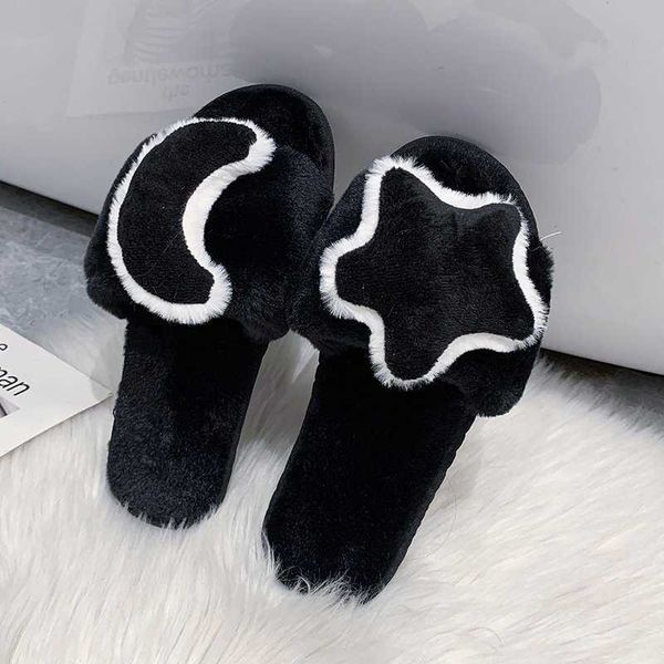 2021 fashion winter warm home women slippers star moon shape faux fur fluffy slippers indoor house shoes floor female footwear h0827, Black
2021 fashion winter warm home women slippers star moon shape faux fur fluffy slippers indoor house shoes floor female footwear h0827, Black