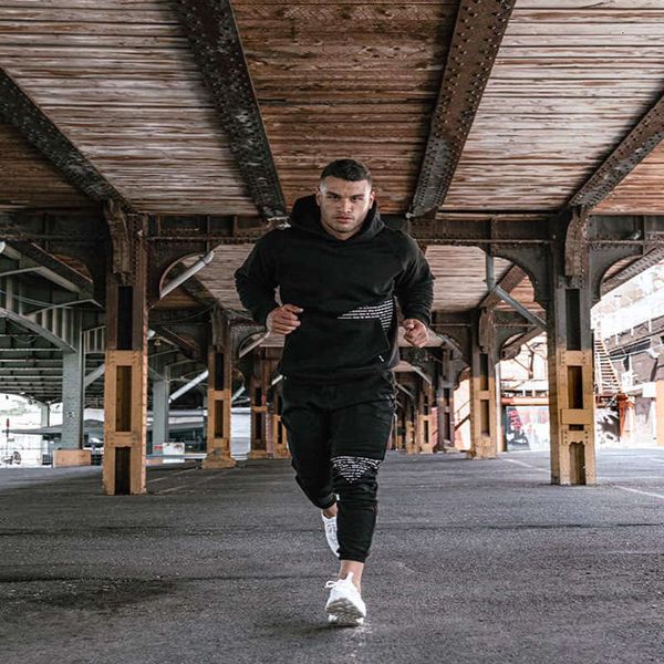 men's fitness muscle tracksuits hooded sweater outdoor sports basketball leisure two piece set, Gray
men's fitness muscle tracksuits hooded sweater outdoor sports basketball leisure two piece set, Gray