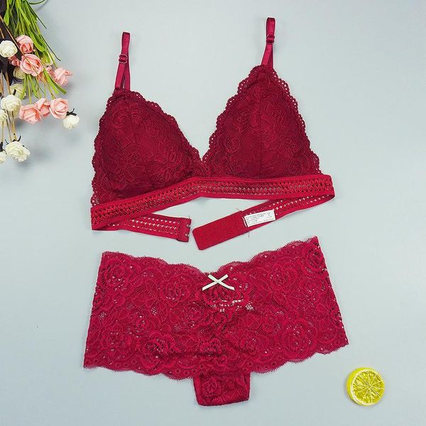 bras sets bra and thong panties lace lingerie set women underwear 2 piece hollow out wireless padded bralette red/black/white
bras sets bra and thong panties lace lingerie set women underwear 2 piece hollow out wireless padded bralette red/black/white