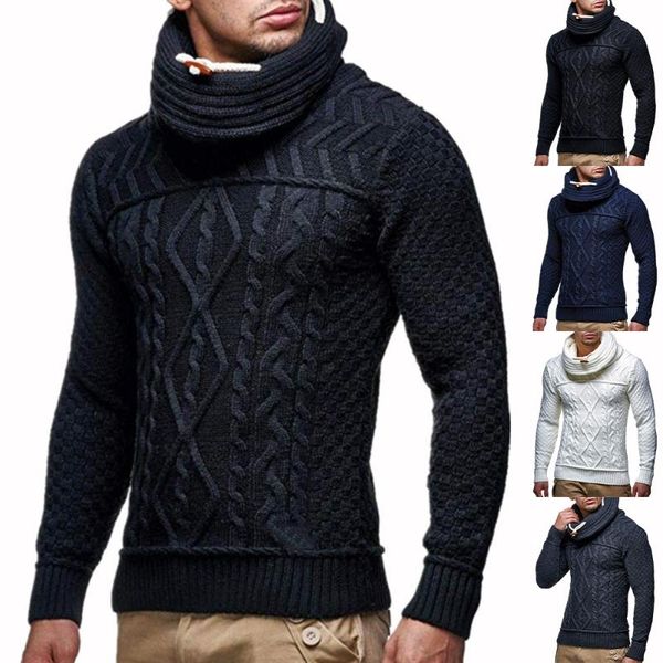 men's sweaters men thermal sweater high collar knit long sleeve casual autumn winter warmer jumper plus size slim fit solid top, White;black
men's sweaters men thermal sweater high collar knit long sleeve casual autumn winter warmer jumper plus size slim fit solid top, White;black