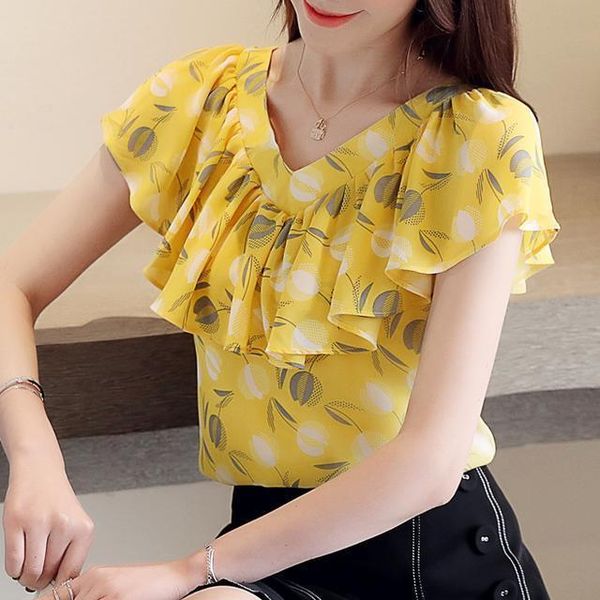 women's blouses & shirts korean blouse women 2021 summer style very fairy sense of western floral v-neck ruffled chiffon shirt, White
women's blouses & shirts korean blouse women 2021 summer style very fairy sense of western floral v-neck ruffled chiffon shirt, White