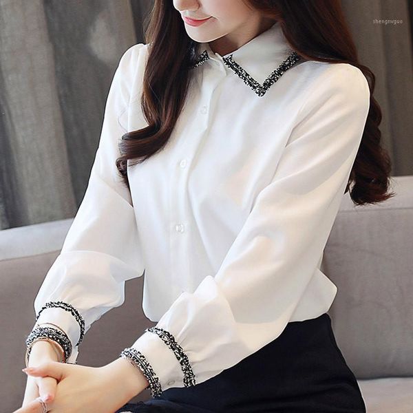 s-4xl plus size blouse women 2021 autumn office shirts female fashion patchwork ladies long sleeve chiffon blusas mujer women's blouse, White
s-4xl plus size blouse women 2021 autumn office shirts female fashion patchwork ladies long sleeve chiffon blusas mujer women's blouse, White