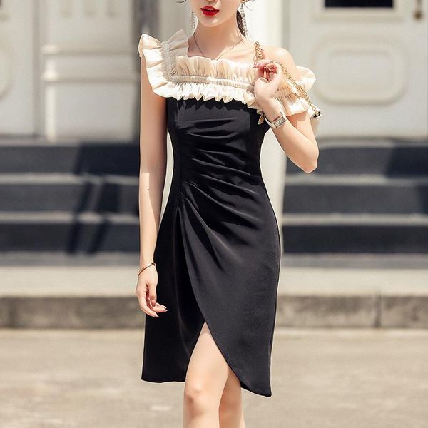 casual dresses off-the-shoulder dress women 2021 black prom sleeveless mid-length female plus size elegant split ruffles party, Black;gray
casual dresses off-the-shoulder dress women 2021 black prom sleeveless mid-length female plus size elegant split ruffles party, Black;gray