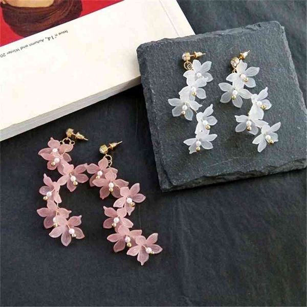 eternal korean personality super fairy cherry petal tassel flower long wide temperament earrings jewelry, Black
eternal korean personality super fairy cherry petal tassel flower long wide temperament earrings jewelry, Black