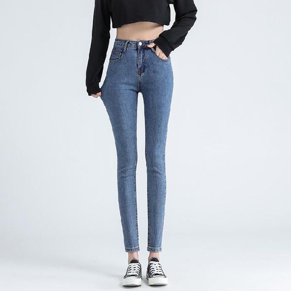 women's jeans tongsihai women ladies fashion high waisted skinny denim pencil pants girls students cotton elastic ankle-length trousers, Blue
women's jeans tongsihai women ladies fashion high waisted skinny denim pencil pants girls students cotton elastic ankle-length trousers, Blue