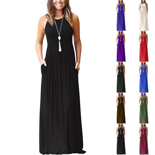 women's swimwear 2021 boho sundress beach holiday dress summer and spring european american solid color pocket drees, White;black
women's swimwear 2021 boho sundress beach holiday dress summer and spring european american solid color pocket drees, White;black