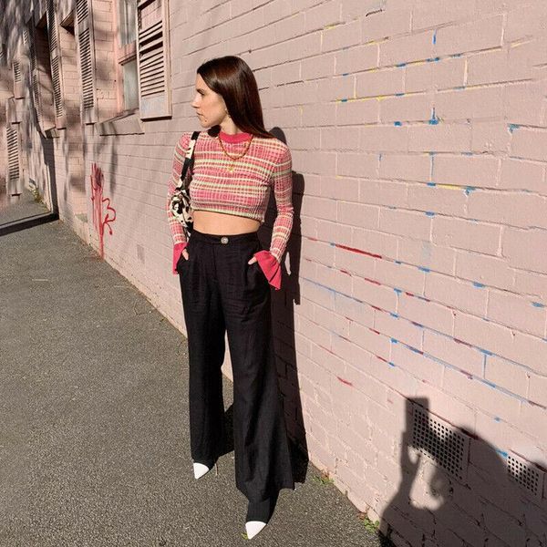 women's t-shirt long sleeve t-shirts ruffles plaid turtleneck slim bodycon crop casual 2021 autumn, White
women's t-shirt long sleeve t-shirts ruffles plaid turtleneck slim bodycon crop casual 2021 autumn, White