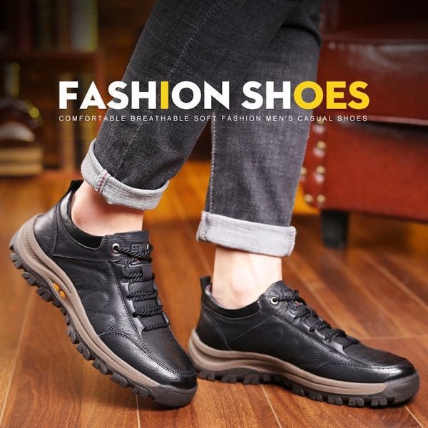 men's shoes casual loafers leather shoes boat shoes comfortable and breathable 003, Black
men's shoes casual loafers leather shoes boat shoes comfortable and breathable 003, Black