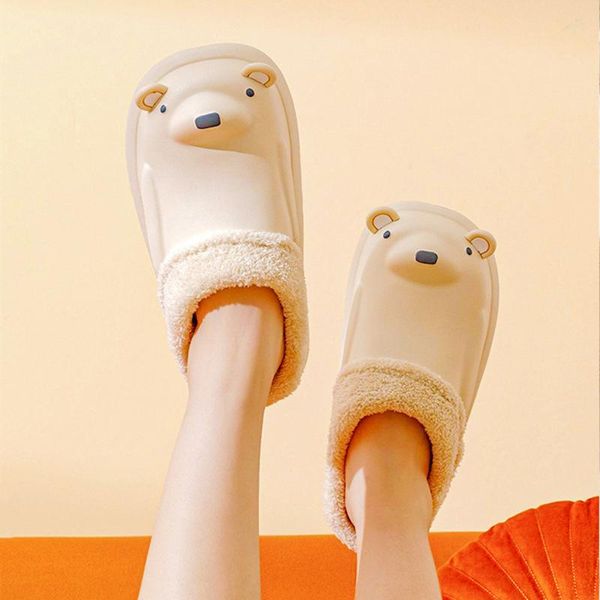 slippers winter cute women bear fur house eva waterproof couples platform shoes bedroom cartoon home ladies slides, Black
slippers winter cute women bear fur house eva waterproof couples platform shoes bedroom cartoon home ladies slides, Black