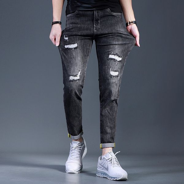 torn brem black stretch 2021 casual korean style fine adjustment pencil pants streetwear denim m61x, White;black
torn brem black stretch 2021 casual korean style fine adjustment pencil pants streetwear denim m61x, White;black