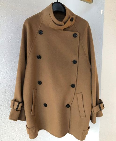 autumn and winter 2021 double side hand sewn cashmere overcoat women's korean high end stand collar double row buttonhole medium, Black
autumn and winter 2021 double side hand sewn cashmere overcoat women's korean high end stand collar double row buttonhole medium, Black