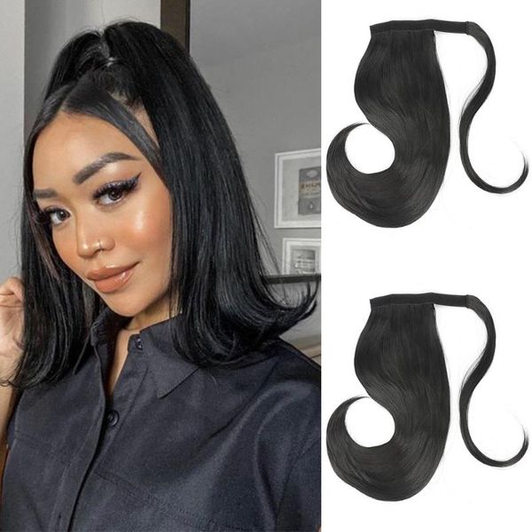 synthetic wigs bounce wrap around ponytai 18inch straight hairpiece with clip in hair drawstring ponytail black
synthetic wigs bounce wrap around ponytai 18inch straight hairpiece with clip in hair drawstring ponytail black