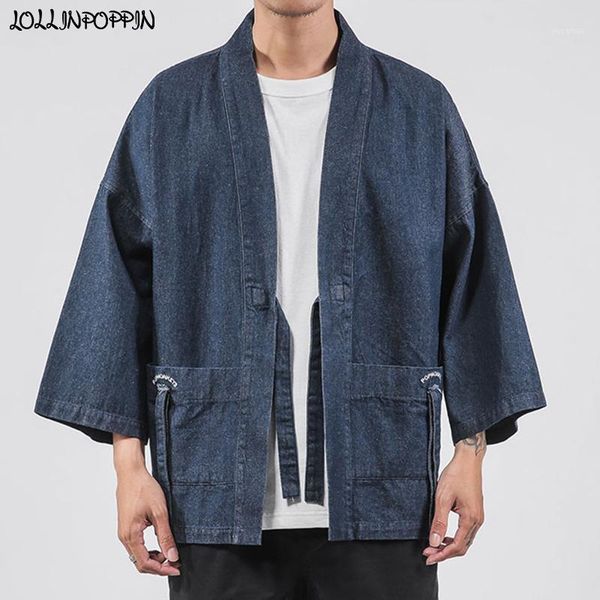 men denim kimono jacket japan style harajuku drop shoulder loose jean jacket for spring & autumn thin kimono coat1, Black;brown
men denim kimono jacket japan style harajuku drop shoulder loose jean jacket for spring & autumn thin kimono coat1, Black;brown