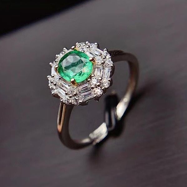 cluster rings colife jewelry emerald wedding for woman 5mm*6mm 0.5ct natural silver ring 925 gift, Golden;silver
cluster rings colife jewelry emerald wedding for woman 5mm*6mm 0.5ct natural silver ring 925 gift, Golden;silver