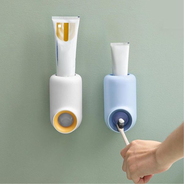 toothbrush holders automatic toothpaste dispenser wall-mounted squeezing device holder rack bathroom accessories
toothbrush holders automatic toothpaste dispenser wall-mounted squeezing device holder rack bathroom accessories