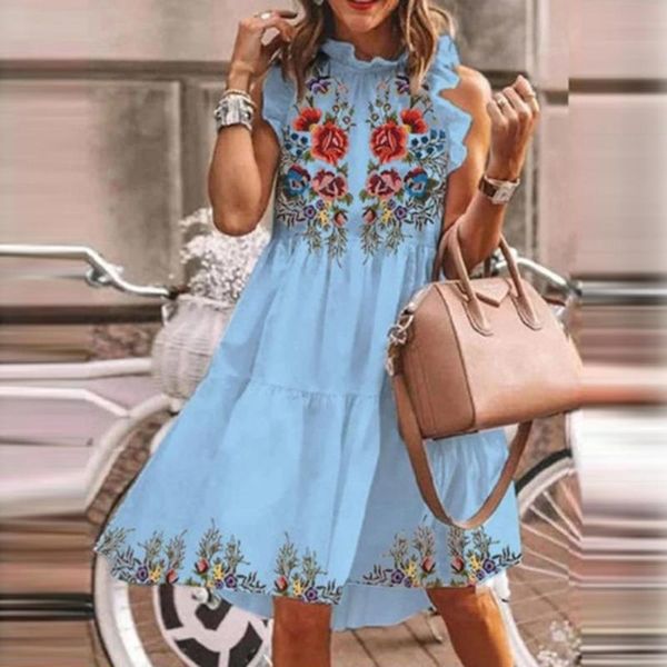 casual dresses chifirena summer fashion dress floral print loose women sleeveless ruffle knee-length streetwear for party elegant, Black;gray
casual dresses chifirena summer fashion dress floral print loose women sleeveless ruffle knee-length streetwear for party elegant, Black;gray