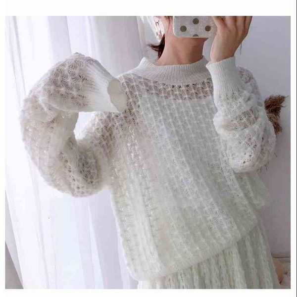 two piece dress new sweater suit dress white kawaii loose openwork knitted two-piece female working ladies pullover skirt v353
two piece dress new sweater suit dress white kawaii loose openwork knitted two-piece female working ladies pullover skirt v353