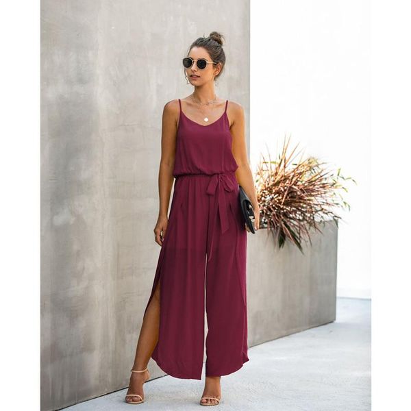 women's jumpsuits & rompers 2021 summer plus size women side splited wide leg strappy jumpsuit sashes solid color high waist cotton, Black;white
women's jumpsuits & rompers 2021 summer plus size women side splited wide leg strappy jumpsuit sashes solid color high waist cotton, Black;white