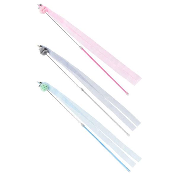 cat toys 3 pcs interactive teasing stick teaser flirting