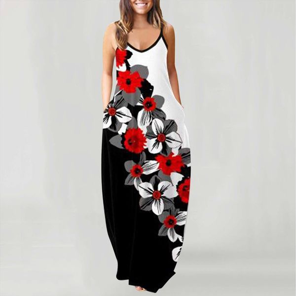 40 floral printed summer sundresses womens dress o neck sleeveless plus size pullover dresses for women loose pocket robe femme, Black;gray
40 floral printed summer sundresses womens dress o neck sleeveless plus size pullover dresses for women loose pocket robe femme, Black;gray