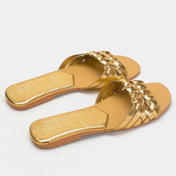 fashion gold women slippers weave hollow out flat shoes woman summer slides ladies casual beach slipper flats outside sandals, Black
fashion gold women slippers weave hollow out flat shoes woman summer slides ladies casual beach slipper flats outside sandals, Black