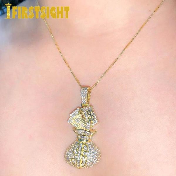 chains golo color money bag pendant necklace iced out bling cubic zirconia dollar symbol charm choker hip hop jewelry for women, Silver
chains golo color money bag pendant necklace iced out bling cubic zirconia dollar symbol charm choker hip hop jewelry for women, Silver