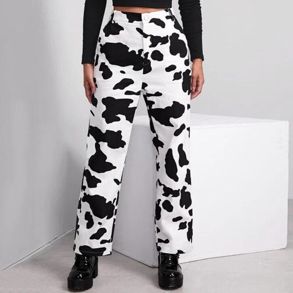 women's jeans fashion trend street style cow pattern personality printing wear-resistant waist slimming straight loose pants, Blue
women's jeans fashion trend street style cow pattern personality printing wear-resistant waist slimming straight loose pants, Blue