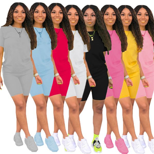 women solid color outfits casual sweatsuit shorts two piece sets summer clothes short sleeve t shirtsshort pants sports running suit 4620, Gray
women solid color outfits casual sweatsuit shorts two piece sets summer clothes short sleeve t shirtsshort pants sports running suit 4620, Gray