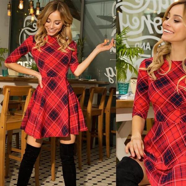 2021 xmas red plaid dress 3 4 sleeve scottish spring autumn slim dresses woman mini christmas dress party vestidos d30, Black;gray
2021 xmas red plaid dress 3 4 sleeve scottish spring autumn slim dresses woman mini christmas dress party vestidos d30, Black;gray