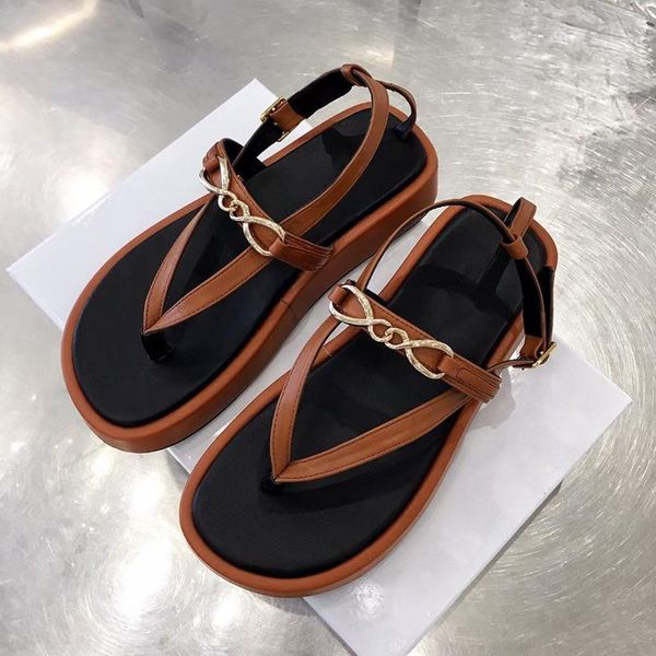 sandals summer flat women real leather narrow band metal chain split toe platform shoes thick sole comfort vacation lady, Black
sandals summer flat women real leather narrow band metal chain split toe platform shoes thick sole comfort vacation lady, Black