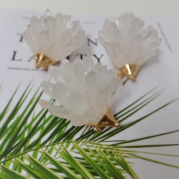 decorative objects & figurines crystal cluster hedgehog