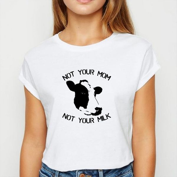 vegetarian not your milk spring womens t shirt summer tee streetwear printing vestidos round neck shirts, White
vegetarian not your milk spring womens t shirt summer tee streetwear printing vestidos round neck shirts, White