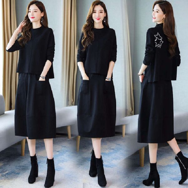 light luxury suit and autumn new 2020 skirt early large spring size women's dress foreign style, Black;gray
light luxury suit and autumn new 2020 skirt early large spring size women's dress foreign style, Black;gray